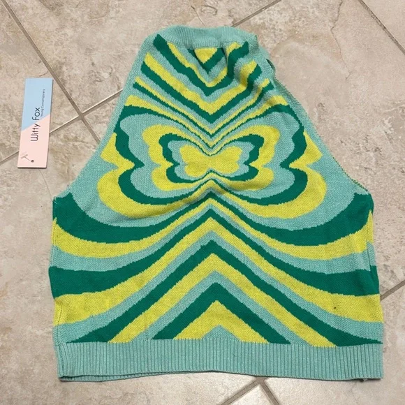 Wildfox Mint, Lime & Kelly Green Retro Knit Tank - Picture 3 of 3